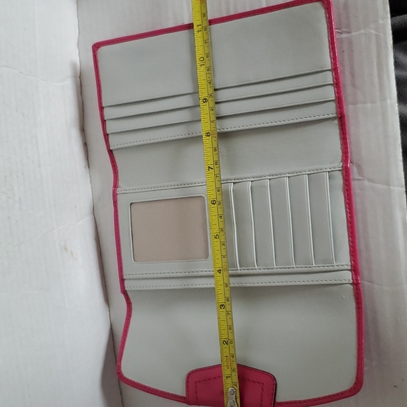 Coach Ashley Fuchsia Wallet Clutch Card Holder Women's Woman's Hot Pink - Picture 11 of 14